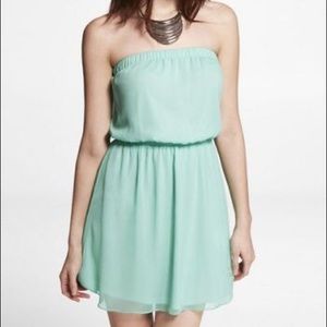 Express strapless chiffon dress